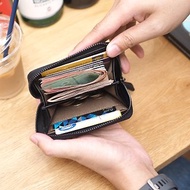 Penni (Black) : Zip wallet, Short wallet, Leather, Black, mini wallet