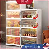 Kukka Storage Cabinet Transparent Almari Baju Plastik Kitchen Cabinet Drawer Kabinet Dapur 收納櫃