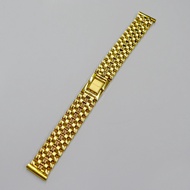 18mm Orient Gold Stainless Steel Solid Links Arc Degree Watch Strap Bracelet
