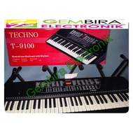 Keyboard piano techno t 9100 i keyboard murah techno t9100