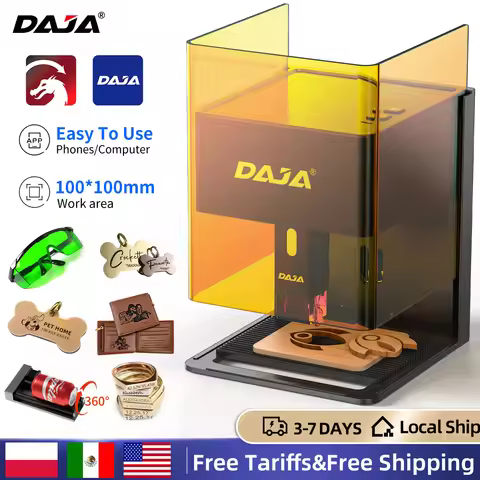 DAJA DJ6 Pro Laser Engraver Portable Safety Cover Cut Business Engraving Machine for Metal Stainless