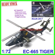 Model Kit XUJA 1/72 Helicopter EC-665 Eurocopter Tiger Heli EC665 and Other Tanks Diecast Children's