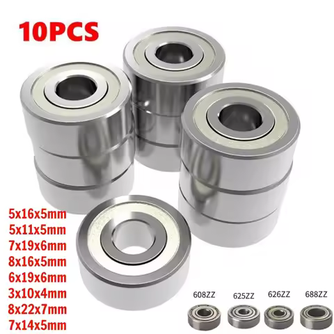 10pcs Miniature Bearings 685zz 608z 625ZZ Silent Small Bearing Deep Groove Mini Ball Bearing Carbon 