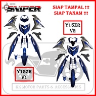 [FULL TANAM ] SNIPER COVERSET Y15 Y15ZR V1 V2 EXCITER GP BLUE SILVER (DPBMC) / BIRU PERAK GP