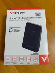 Verbatim Charge ‘n’ Go Essentials Power Bank Magnetic Wireless 10000mAh