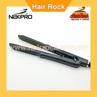 NEKPRO HALF CURVE CERAMIC STRAIGHTENER FLAT IRON 2 IN 1