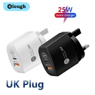 Elough Dual Ports USB Charger PD 25W Type C Charger Head Fast Wall Charger Adapter USB-C Charging He
