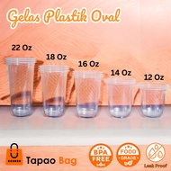 Thick PP Oval Plastic Cup | Clear Plastic Cup | 12 Oz | 14 Oz | 16 Oz | 18 Oz | 22 Oz - Pack