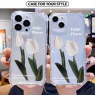 OPPO A18/A57/A1K/A3S/F9/A54/A55/A60/Reno 13F/Reno 12F/F11/F7/... CaseFlexible in Tulip Flower