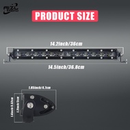 LED Light Bar 6D Reflector  14 นิ้ว ไฟLEDเดี่ยวแถวจุดน้ำท่วมCombo Beam Light Offroad Car4X4