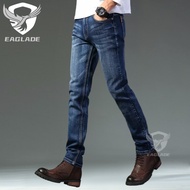 EAGLADE กางเกงยีนส์ยืดลำลองในสีน้ำเงินเข้ม816 C03