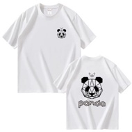 Dj panda T-shirts for adults and children couples, 24s combed cotton