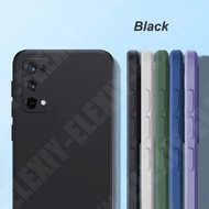 For Realme X7 Pro 5G Phone Case Straight-edge Liquid Silicone Casing All-inclusive Lens Anti-drop Ultra-thin Soft Back Cover