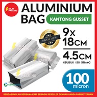Aluminum Gusset Central Sealing Food Bag Packaging Gusset Bag Delkochoice 9 x 18 Cm