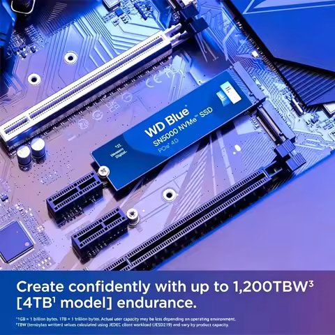 Western Digital SN5000 WD Blue 1T 2T PCIe Gen 4.0 NVMe M.2 2280 Internal SSD Hard Drive for Laptop G
