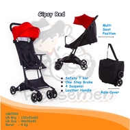 Hm7002 Gipsy Red Stroller Stroler Stoler Stoller Cabin Size Small Folding Aircraft Cabin Mini New Born Travel Supplies Traveling Baby Baby Stroller Horsemen