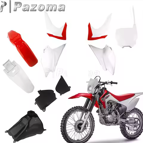 Motocross Plastic Kit Full Body Fairing Side Panels Fender Fuel Tank Radiator Shrouds Front Number P
