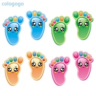 COLO 15 Pairs Kids Floor Stickers Self-Adhesive Social Distance Footprint Decals for Children Nurser