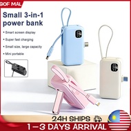 【3C Certification】Mini Portable Powerbank 20000mAh With Ip Type-C Cable Fast Charging Battery Pack