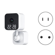 Tuya Wifi Camera with Digital Clock Indoor Home Security Night Vision Video Surveillance Wireless Mo