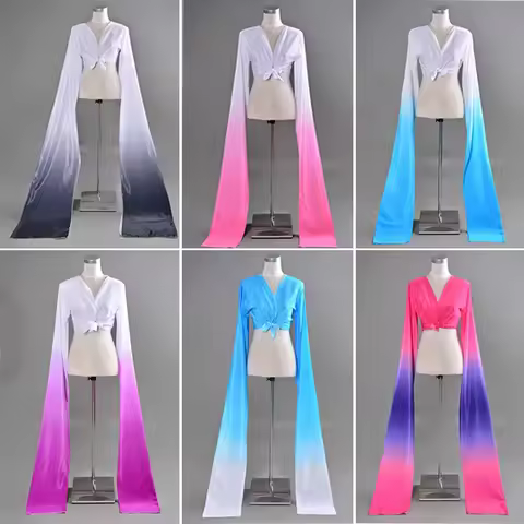 Long Sleeve Chinese Yangko Dance Costume Chinese Fency Dance Dress for Show Women Female Traditional
