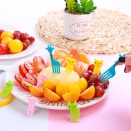 Fork Set Household Cartoon Fruit Fork High-Value Plastic Children Fruit One Time Cute Fun Wholesale 