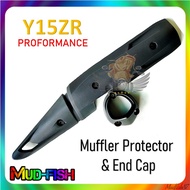PROFORMANCE YAMAHA Y15ZR Y15 MUFFLER Standard EXHAUST PROTECTOR + END CAP * FULL COVER SET (MATT BLA