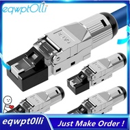 ^eQQ^4PCS RJ45 Cat8 Connector Shielded Toolless Network Connector for Rigid LAN Cable Ethernet LAN C