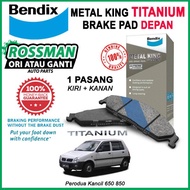 BENDIX Metal King Front Brake Pad Perodua Kancil 650 850 [DB435]