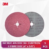 3M 982C 4 Inch Disc 36+ Cubitron II Fibre Disc (4"X5/8") (5PCS/PACK) 100mm x 16mm