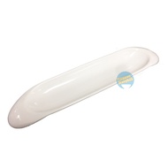 Long Dish With Curved Edge, Long Dish Platter, 32.4x6.8cm, Melamine, Shining White 33213
