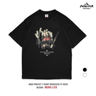 Everester เสื้อยืดผู้ชาย t shirt for men เสื้อดำคอฟิต Oversize Cotton เสื้อแขนสั้น Mona Lisa EXP