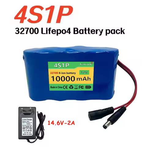 Lithium Iron Phosphate Battery 12.8V 4S1P 32700 LiFePO4, 10000mAh, Electric Ship Scale, Power Supply