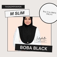 Lilybelle Lv2 M Slim  BOBA BLACK | Tudung Sarung Cloverush READY STOCK FAST SHIP OUT