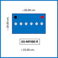 Gs Car Battery Model Mfx80L / R Type Mf75Ah. Ready to Use, No Need to Add Water / for Sedans, Pickup