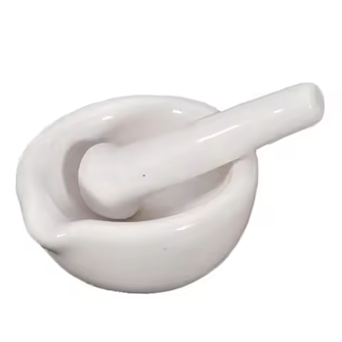 Mini Pestle and Mortar White Porcelain Mixing Grinding Pill Crusher Bowl Set New