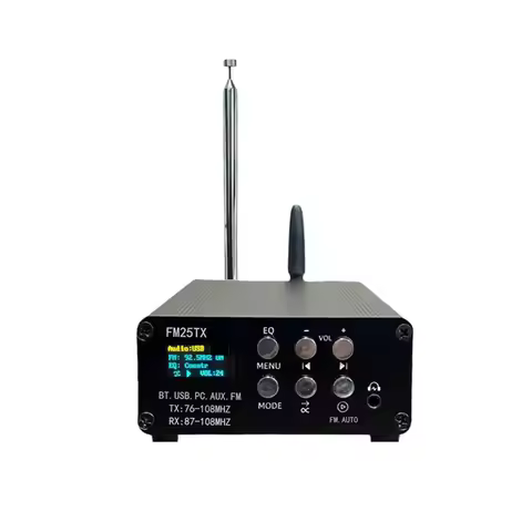 FM25TX 2.5W FM Transmitter Stereo FM Radio Bluetooth MP3 Audio Playback And Wireless Transmission Fu