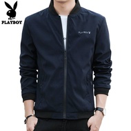 PLAYBOY Fashion Mens New Joker Casual Light Jacket Outdoor Jacket (M-4XL)