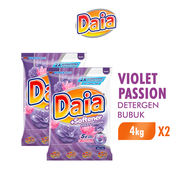 [Paket isi 2] Daia Detergen Bubuk + Softener Violet Passion 4kg