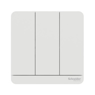 Schneider Electric AvatarOn 3 Gang 2 Way Flush Switch Staircase Corridor Light Control 16AX 250V Whi
