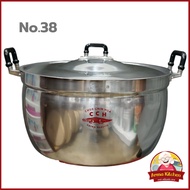 Aluminum Pot 2 Handles 38 Cm. Crocodile Brand