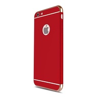 Case Apple iPhone 6 / 6s เคสกันกระแทก แบบไม่หนา สีเมทัลลิค หัว-ท้าย (ประกบ 3 ชิ้น)