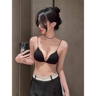 suji bra Verish Front button underwear women's ultra-thin summer small breasts gathered to show large non-underwired beauty back triangle cup seamless bra