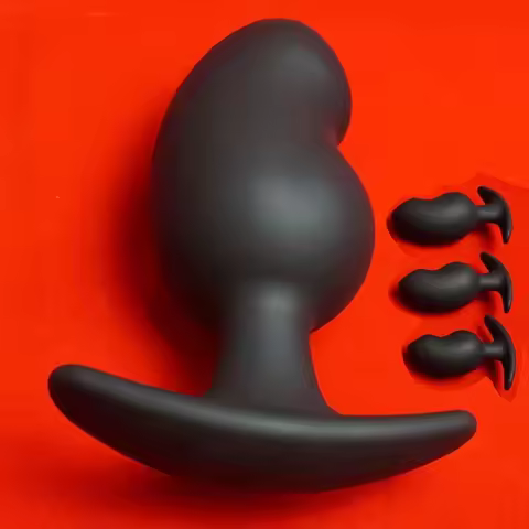 Mango Shape Anus Anal Plug for Comfortable Wear,Silicone Butt Plugs with Curved Base & Slender Waist