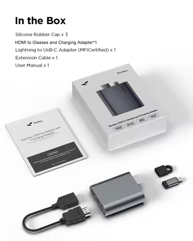 RayNeo HDMI Adapter Portable Adapter Portable Adapter Screen Companion While Charging