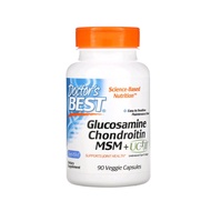 *(กลูโคซามีน+คอลลาเจนType2) Glucosamine + Chondroitin + MSM + UC II 90 Veggie Capsule (Doctors Best)
