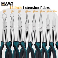 3pcs/ 4pcs/  5pcs Needle Nose Pliers Long Reach Straight Pliers 25°/45°/90° Bent Nose Pliers O-Shape