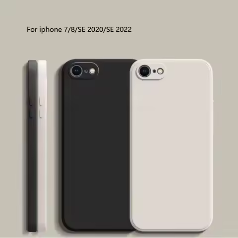 Square Liquid Silicone Phone Case For iphone 7 8 SE 2020 SE2 2022 iphone7 iphone8 iphoneSE 2020 SE20