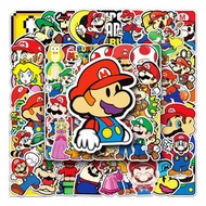 [有貨53張]超級孖寶兄弟 貼紙* 防水 可重覆貼 遊戲機 筆盒 記事薄 書 行李箱 平板 手機 水樽 水杯 水壼 汽車 遊戲 任天堂 遊戲機 任天堂 遊戲 超級瑪利歐 瑪利奧 馬里奧 瑪利歐 Sup