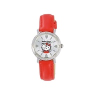 [Citizen Q&amp;Q] Watch Analog Hello Kitty Waterproof Leather Belt Manufacture 0003N003 Women Silver Red